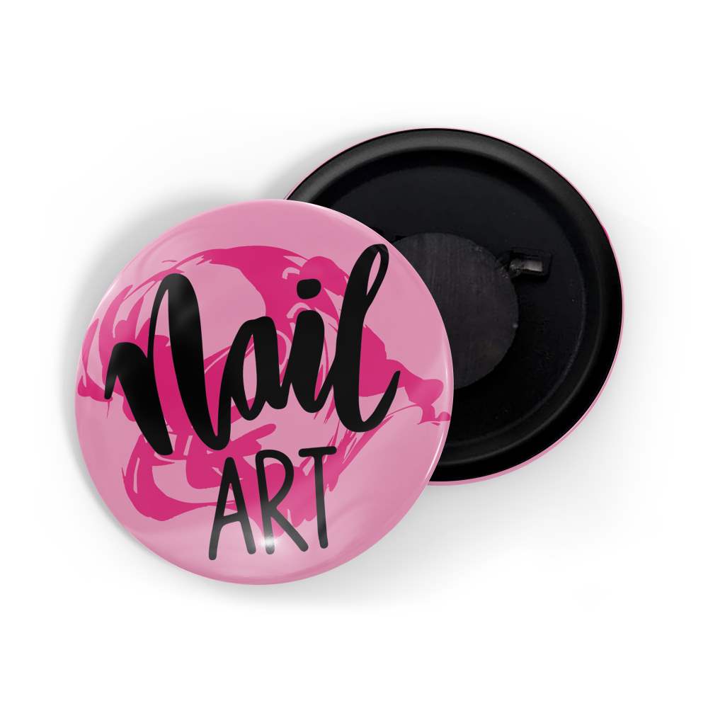 dhcrafts Fridge Magnet Pink Girl Power Nail Art Glossy Finish Design Pack of 1